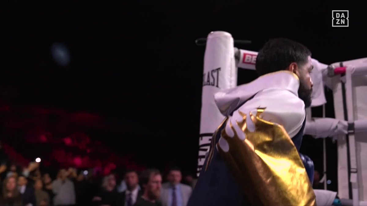 Aqib Fiaz makes his way into the ring! 👏 #PadleyFiaz | Live NOW on DAZN ▪️