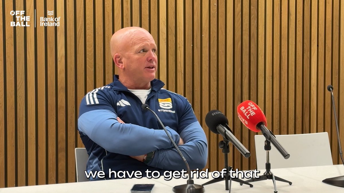🗣️ 'My only thing to Leo now was to say sorry for that!' 🗣️ 'You have to get rid of that in rugby!' Stormers head coach has apologised to Leinster and Leo Cullen for Ruan Ackermann's red card for a tucked shoulder clear out in their URC semi-final. | 🏉 Rugby on Off The Ball with Bank of Ireland | #NeverStopCompeting