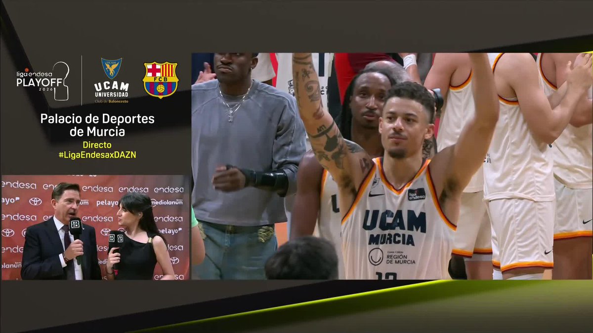 Grandes palabras de un guerrero que fue en su prime el mejor ala pívot de Europa. Thoko Shengelia alabando a la afición y al UCAM Murcia. Gestos así honran al baloncesto