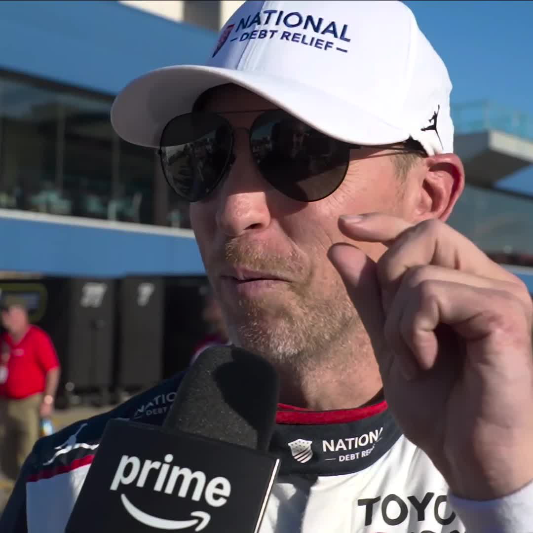 "I feel that sorry for him." Denny Hamlin's got jokes.
