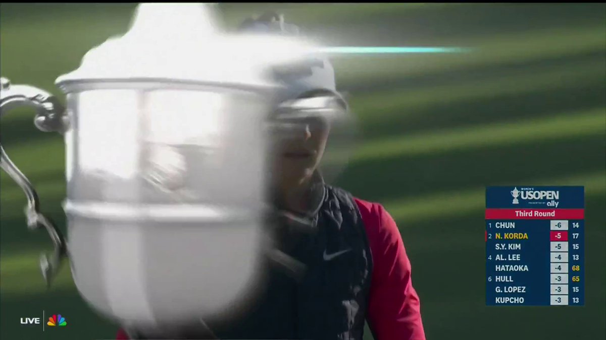 NELLY IS YOUR CLUBHOUSE LEADER! She birdies 18 to get to six-under par at the U.S. Women's Open! 📺 NBC