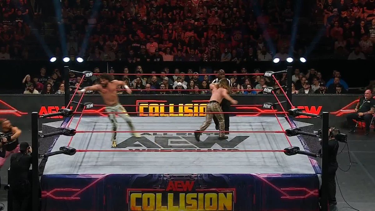 The shillelagh finds purchase and helps Clark Connors to finish off Juice Robinson! Watch #AEWCollision LIVE NATIONWIDE on TNT & HBO Max