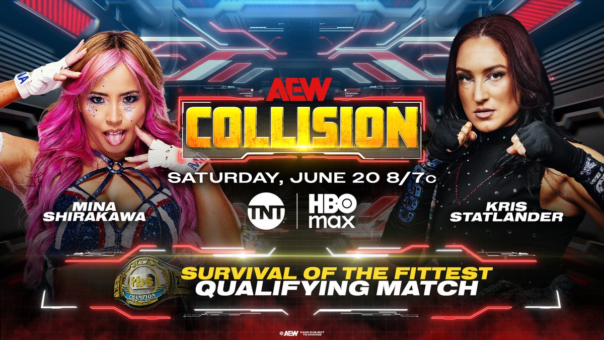 A NEW Champion will be crowned on July 1st! Six competitors will step in the ring, but who will survive and be crowned champion? The TBS Championship will be on the line in the FIRST EVER Survival of the Fittest Match in AEW! Watch #AEWCollision LIVE NATIONWIDE on TNT & HBO Max
