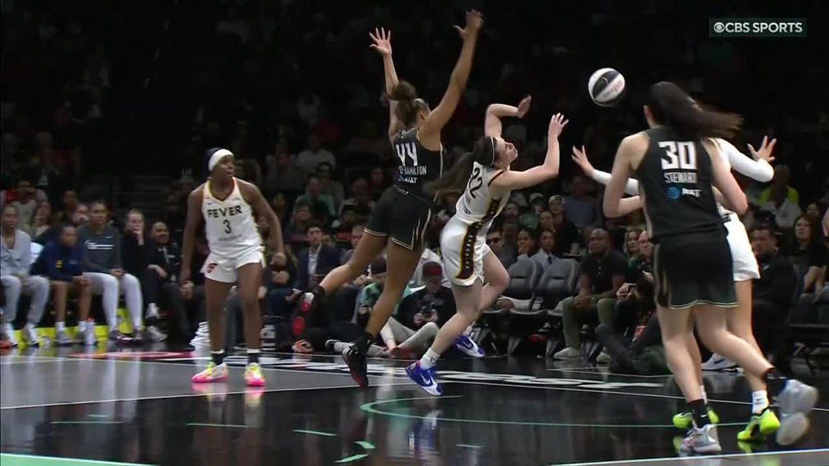 After review, the officials ruled this play was a common offensive foul on Betnijah Laney-Hamilton