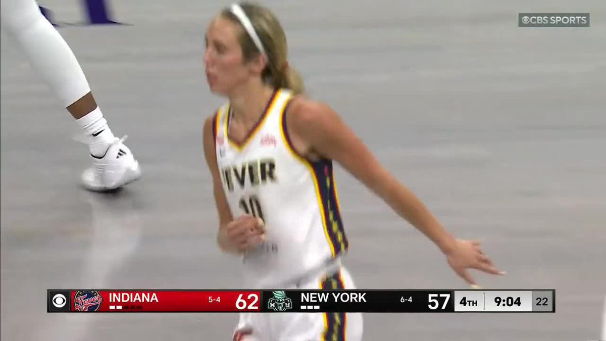 Lexie Hull with a HUGE three ball for the Indiana Fever