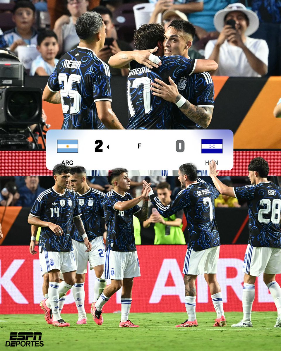 Con Messi en la banca, Argentina se queda con la victoria ante Honduras en su partido de preparación para la Copa del Mundo.🇦🇷⚽️😤