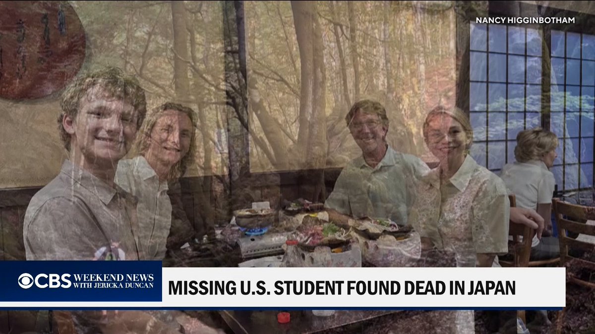 Missing Auburn University student James "Weston" Higginbotham was found dead outside of Kyoto, his mother said Saturday on Facebook. He was found in a mountainous area by a volunteer search-and-rescue group, his mom said. A cause of death or more details were not immediately available.