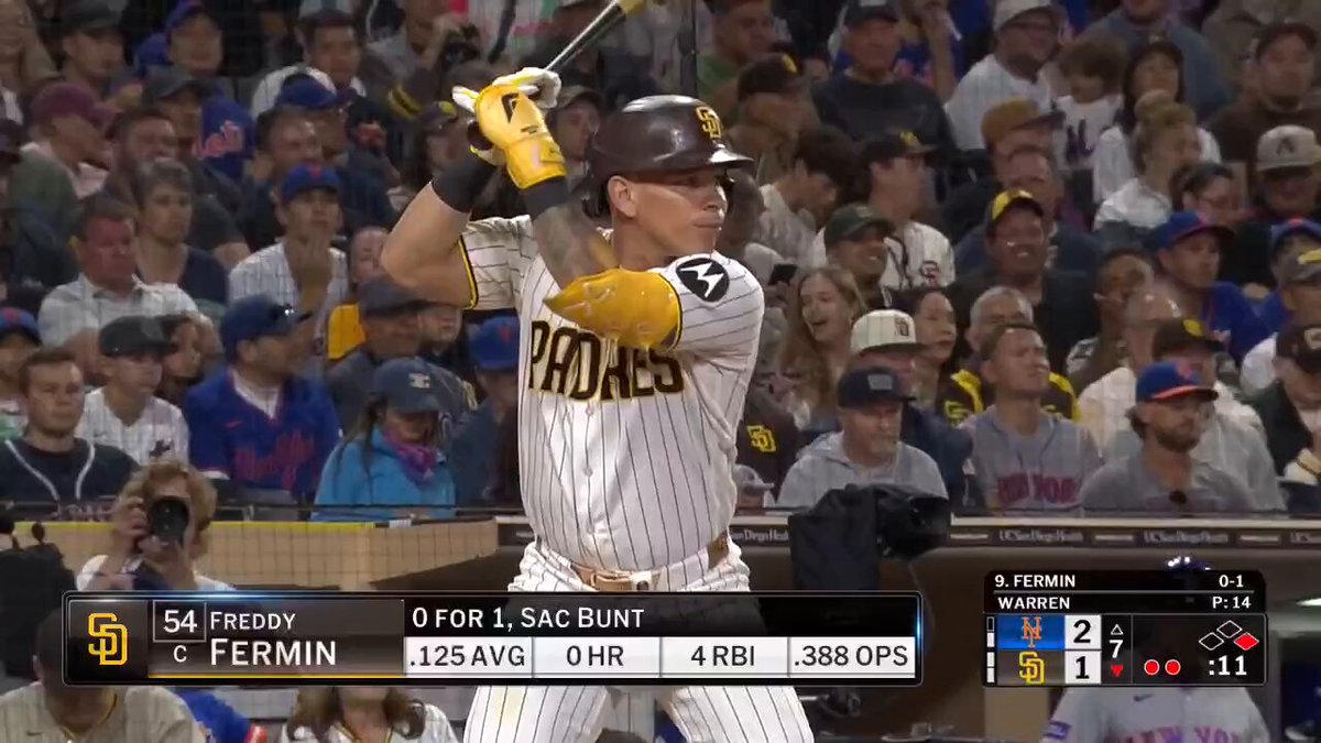 Freddy Fermin with a swing that the Padres DESPERATELY needed