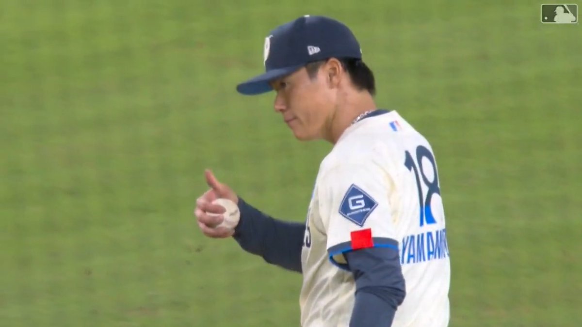 🎉 #山本由伸 今季6勝目をマーク！ 8回2安打無四球1失点4奪三振のHQS🔥 2回からは1人の走者も許さず 7イニングパーフェクトの圧巻ピッチ！ #大谷翔平 11号2ランなど大量援護を受けて 自身3連勝をマークしました👏 👉今季9回目のQS達成！ 防御率2.68 6勝 WHIP0.92 #日本人選手情報