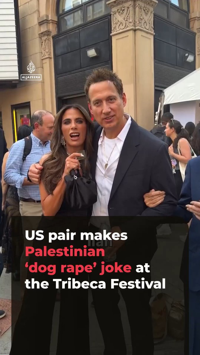 A US influencer and actor have caused outrage after mocking Palestinians subject to rape and beastiality in Israeli prisons. Elon Gold and Lizzy Savetsky made the comments at the Tribeca Film Festival as they promoted a new film made in Israel.