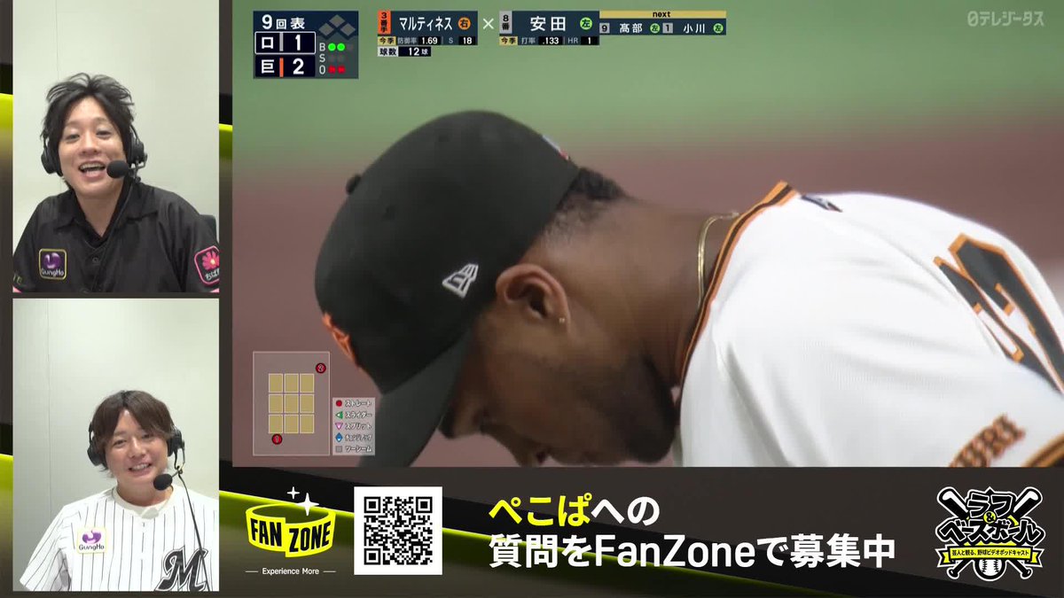 🗣️大絶叫!!!!! 松陰寺さん 「安田はやる男なんだよ！」 「見たか！！！」 安田尚憲の同​点ホームランに大興奮 【本日の出演】 ぺこぱ ラフ＆ベースボール 〜芸人と観る、野球ビデオポッドキャスト〜 ⚾️巨人×ロッテ