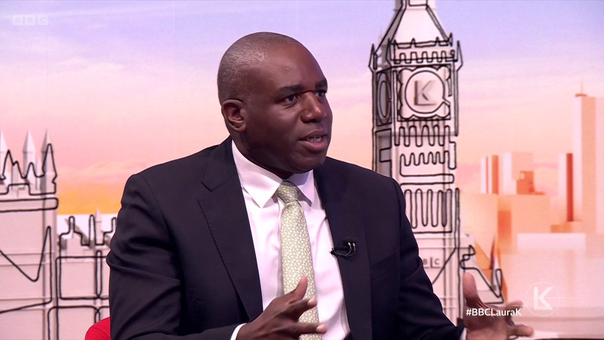 "The starting point is… we are all equal before the law” Deputy PM David Lammy is asked if ethnicity should be taken into account in the handling of crime and says “context sometimes matters” due to a history of disproportionate treatment #BBCLauraK