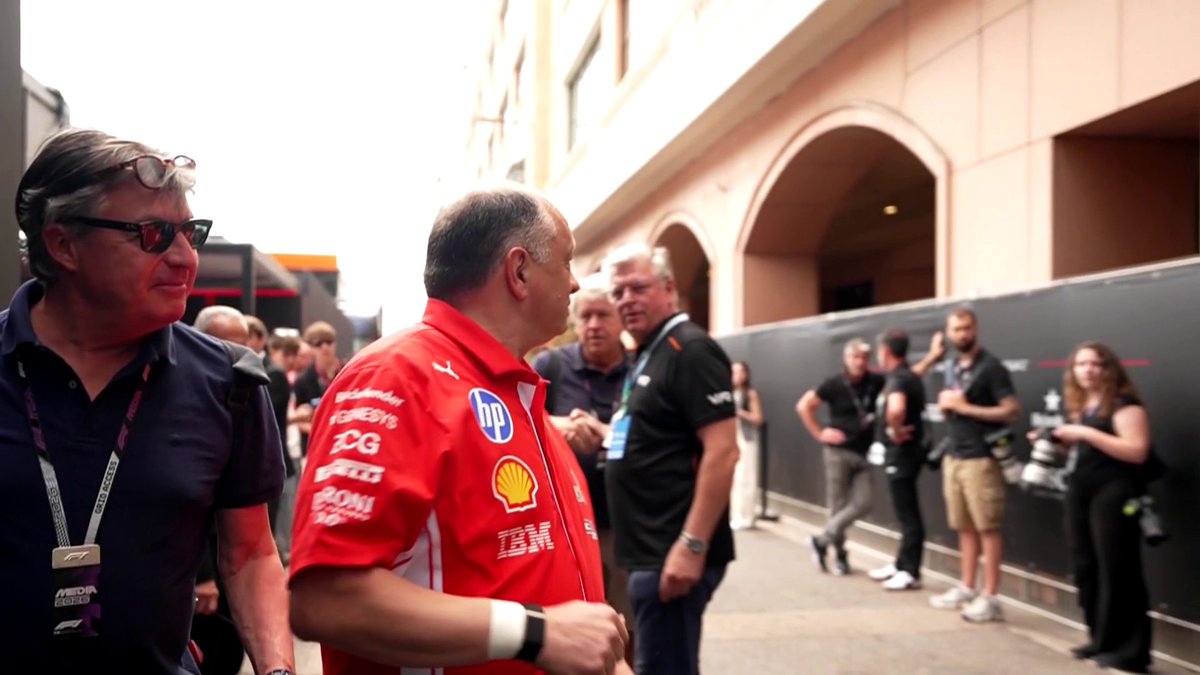 Frédéric Vasseur dans le paddock 🤩 Le Team Principal de Ferrari est de retour sur le circuit de Monaco aujourd'hui 🇲🇨 #MonacoGP #F1