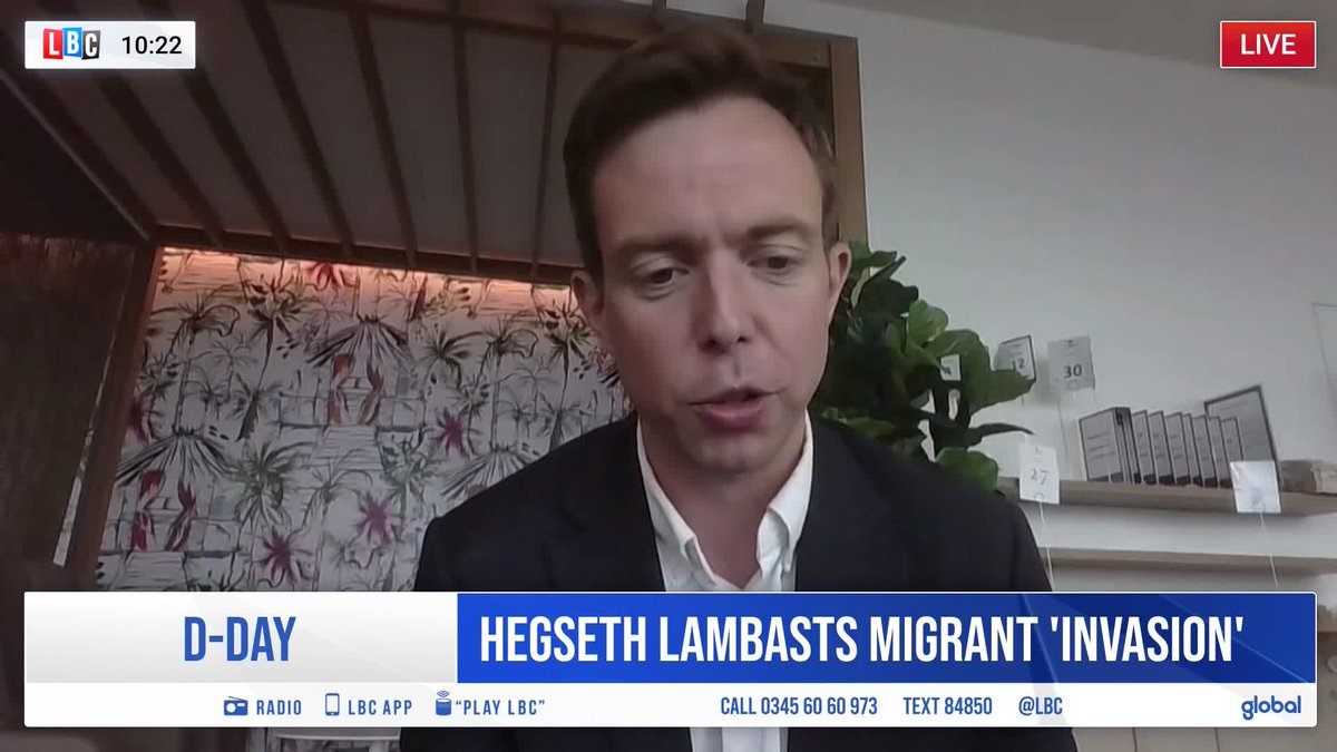 'What's wrong with him?' @Lewis_Goodall asks a 'horrified' Jake Richards if he can explain Pete Hegseth's attempt to compare D-Day with immigration.