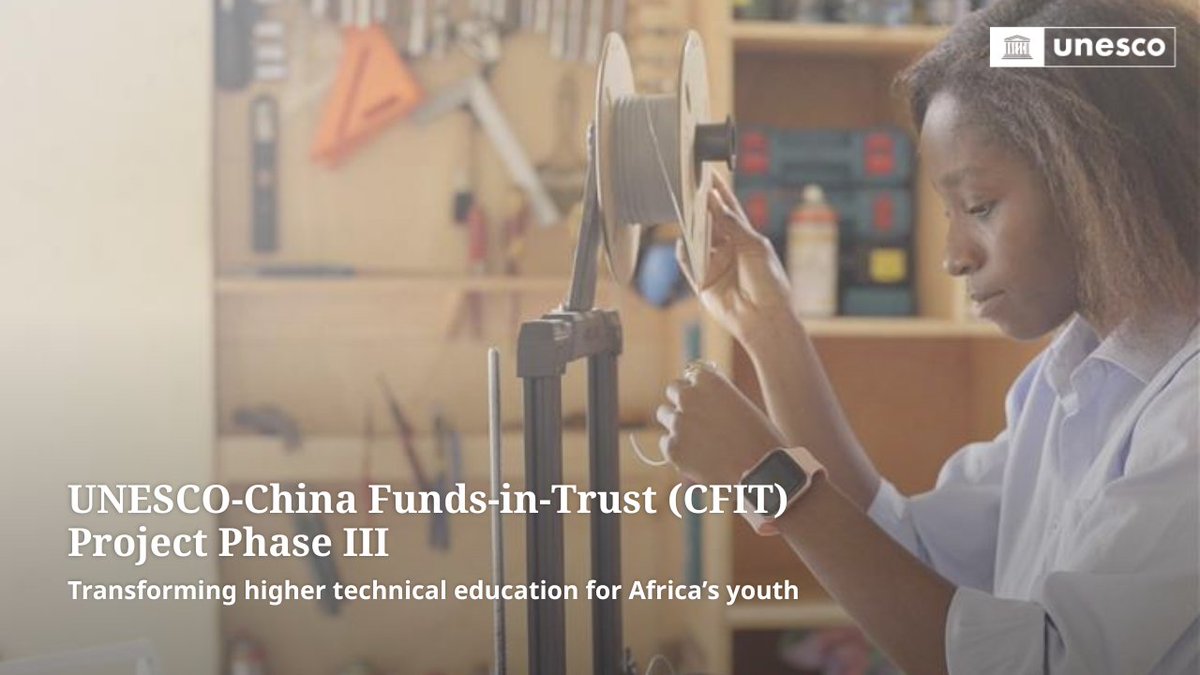 Education is more than learning. It is empowerment. Through the UNESCO-China Funds-in-Trust (CFIT) Phase III project, UNESCO is supporting higher technical education across Africa — strengthening skills and expanding opportunities for youth. Learn more: