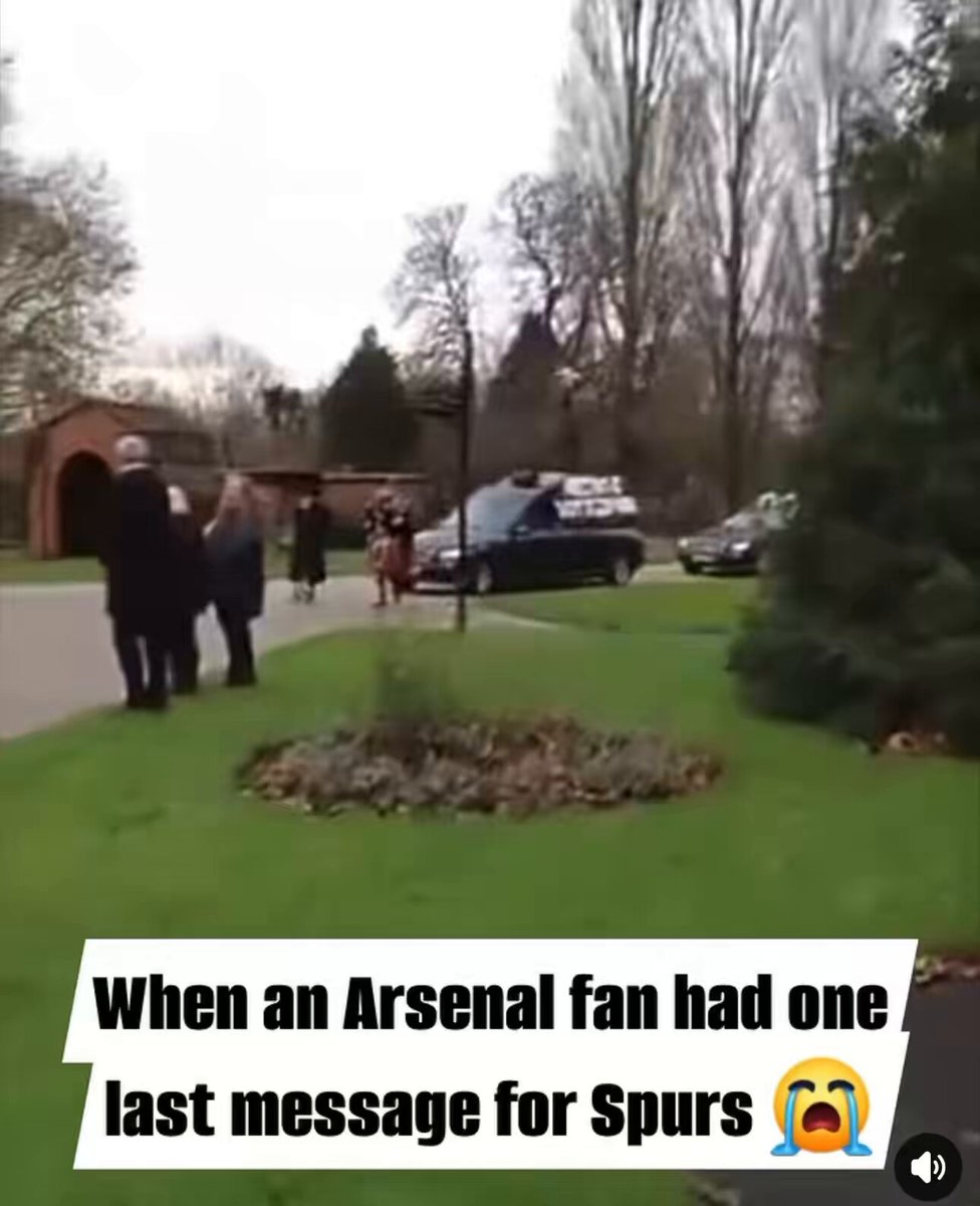 An Arsenal fan that had passed away had one last message to Tottenham and its fans ….. I suppose that’s one way to do it ….