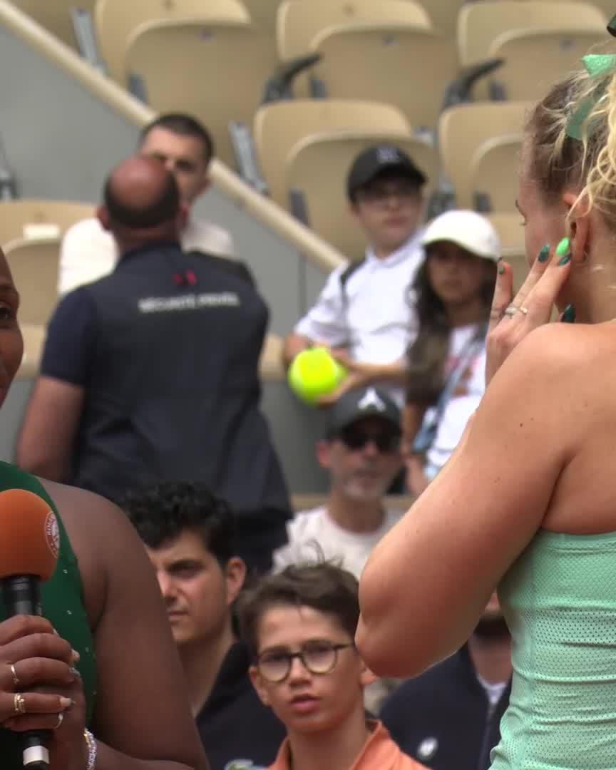 "Thank you for being a friend" Taylor 🫶 Katerina #RolandGarros