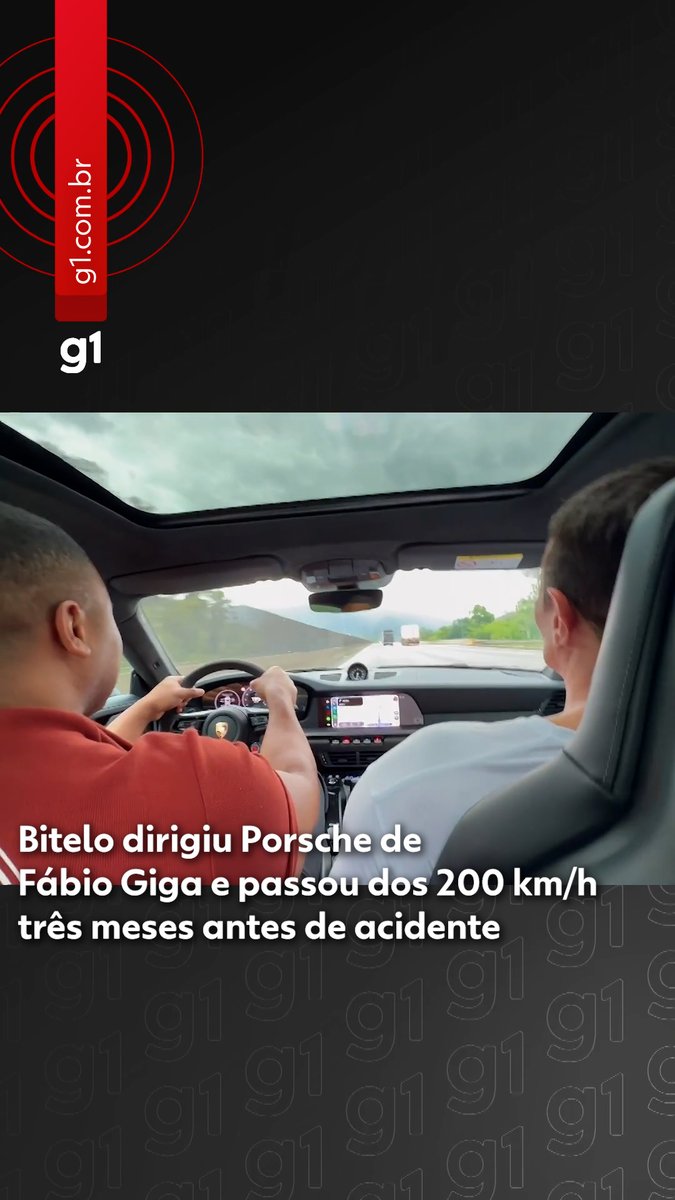 Bitelo dirigiu Porsche de Fábio Giga e passou dos 200 km/h quatro meses antes de acidente em SP #g1