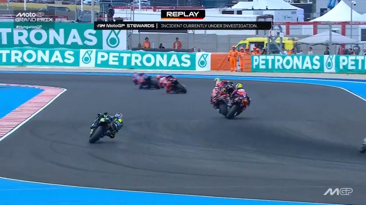 MASSIVE moment between @bestia23 and @joanmirofficial 🤯 This is also being investigated ⚠️ #HungarianGP 🇭🇺