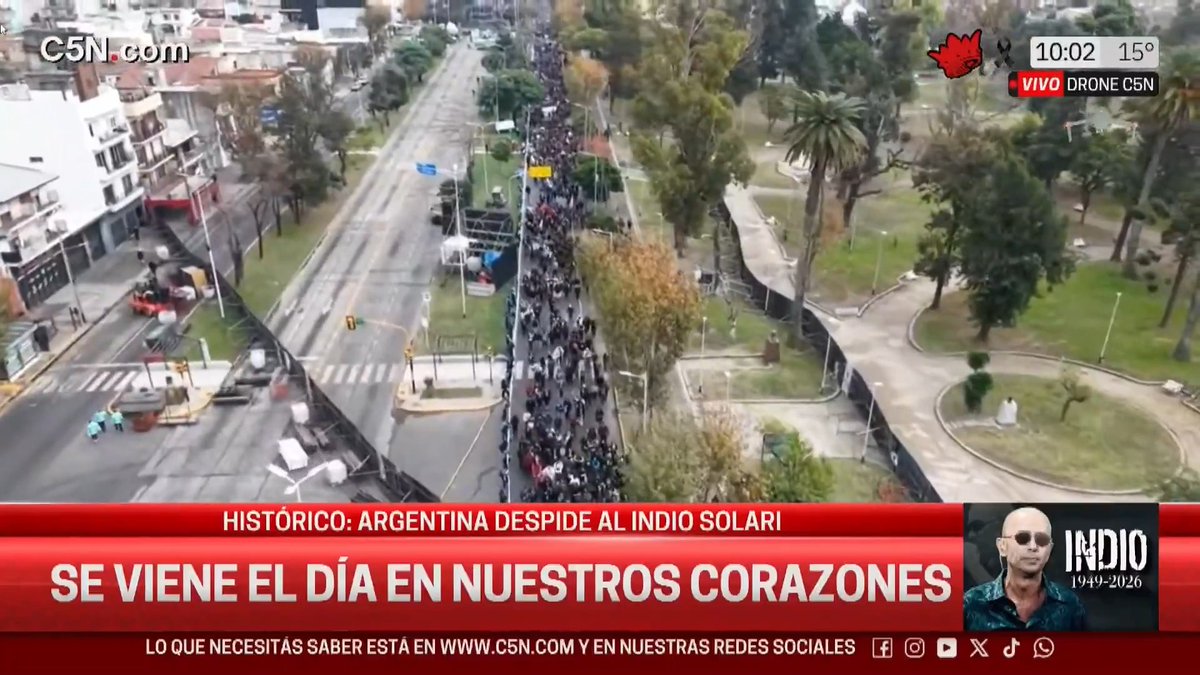 "Avellaneda": Porque comenzó el velatorio del Indio Solari