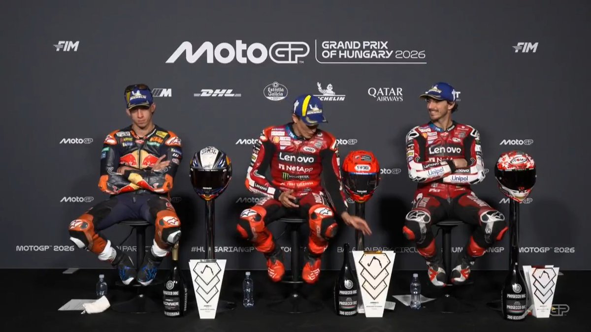 😂 Marc Márquez thought his trophy was broken but it was next to him all along #HungarianGP 🇭🇺