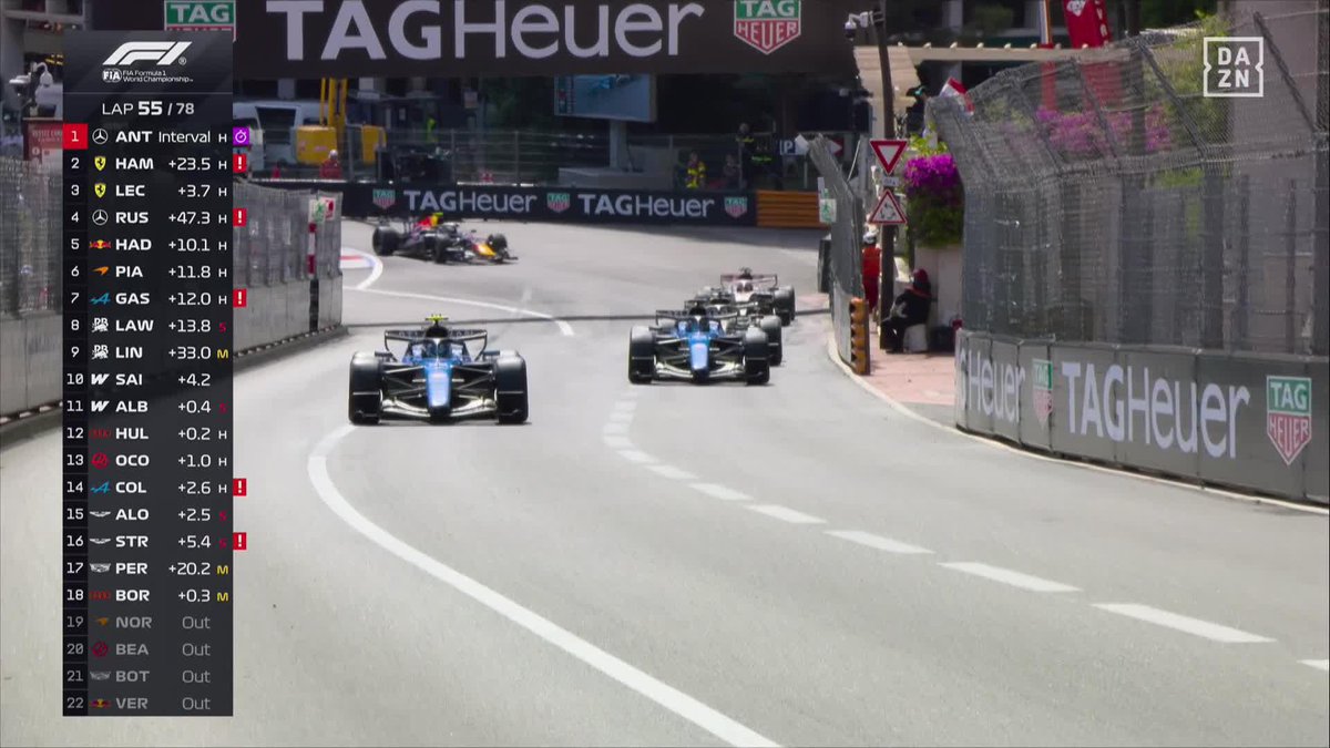 TEAMWORK 💙 Albon hace de tapón para conseguir que Carlos Sainz entre en los puntos #MonacoDAZNF1 🇲🇨
