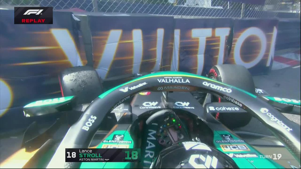 ¡SAFETY CAR EN MÓNACO! Stroll no llegó a bloquear y terminó chocando contra el muro cuando entraba en al recta principal. 📺 #MonacoGP | Toda la temporada de #F1 por #DisneyPlus Plan Premium
