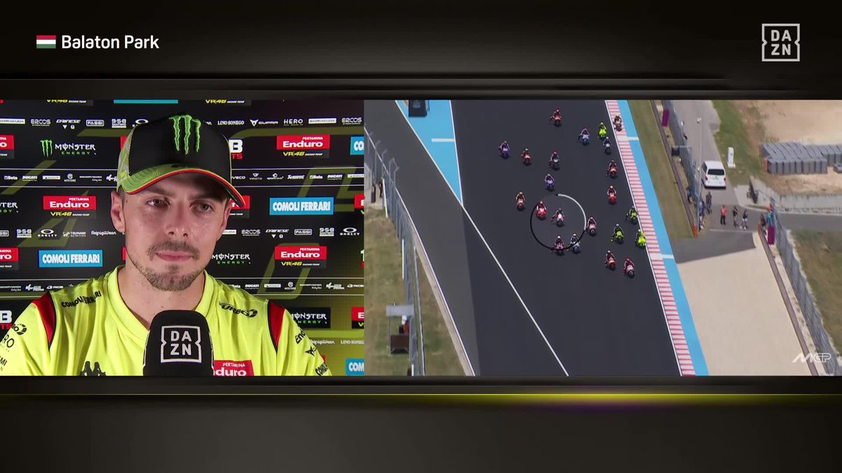 "Aún no entiendo cómo siguen pasando estas cosas. Hoy hemos tenido suerte. Son 160 kgs de moto... que te matan" 🤬 Fabio Di Giannantonio habla claro tras el accidente de la curva 1 #HungarianGP 🇭🇺 #MotoGP 🏁