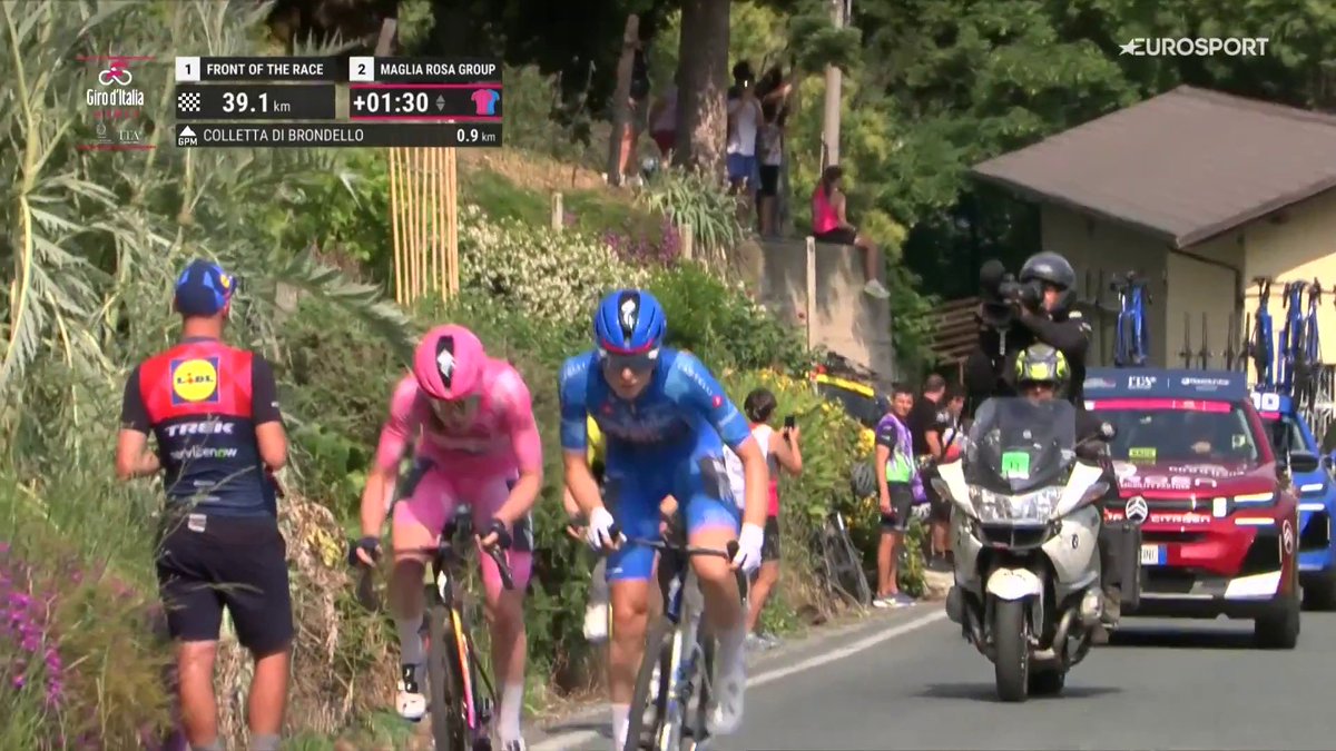 🔥 El ataque de Demi Vollering para soltar a Anna van der Breggen 🚴♀️ La neerlandesa se marcha en busca de la general en los metros finales del Colletta di Brondello #GirodItaliaWomen