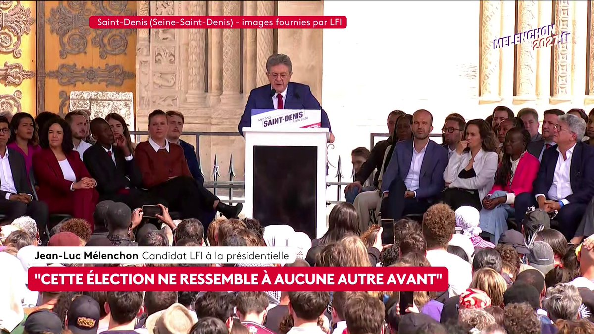 🔴 "Nous réparerons les dégâts. Le smic passera à 1 700 € et nous créerons une Sécurité sociale intégrale, gérée par ses cotisants." 🗣 Jean-Luc Mélenchon, candidat LFI à l'élection présidentielle, lors du meeting de Saint-Denis. #canal16
