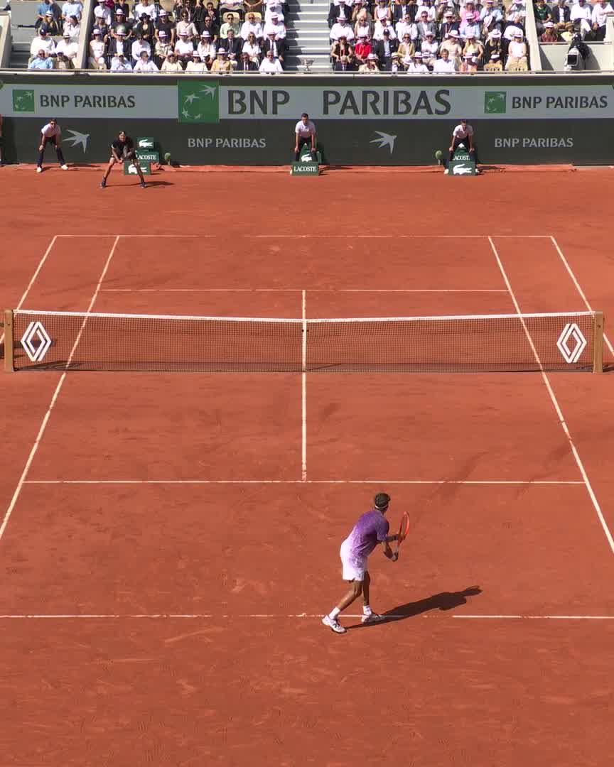 Flavio makes this final all square, one set all 💫 #RolandGarros