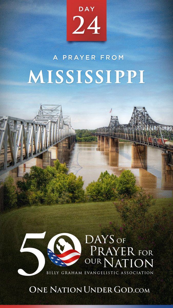 Join us for DAY 24 of 50 Days of Prayer for America with Pastor James Beal of MISSISSIPPI. Let us know youโre praying in the comments below, and go to for all 50 videos and moreโฆ #OneNationUnderGod #50Days50States50Prayers BGEA