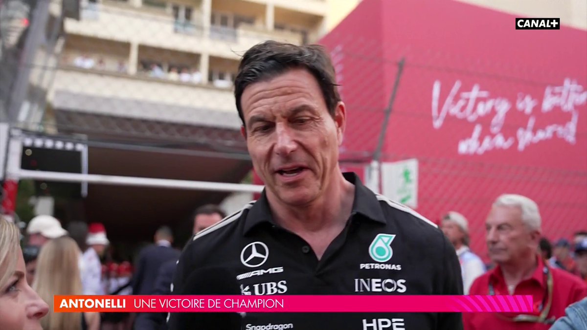 "Personne ne pouvait le battre aujourd'hui" 💫 Toto Wolff élogieux envers Kimi Antonelli 🤩 #MonacoGP