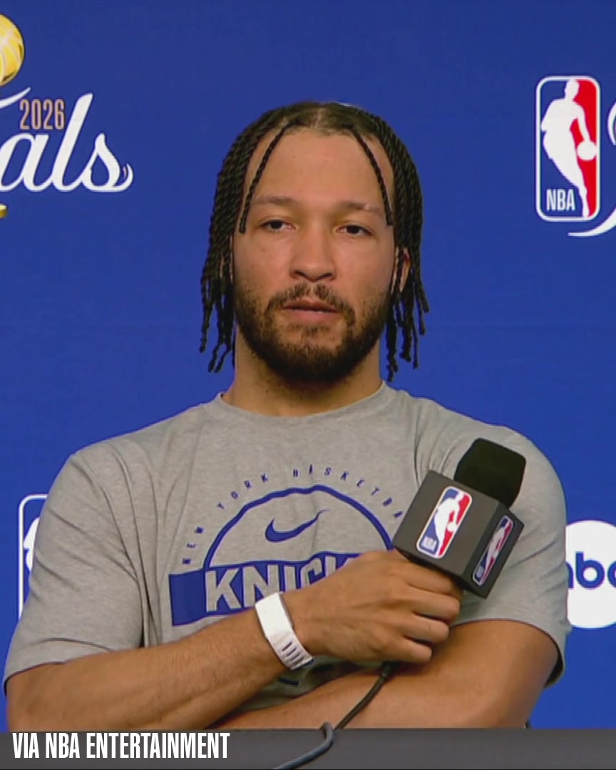 Jalen Brunson is asked if he's taking in the atmosphere around NYC and the excitement with the Knicks: "Not until it's over."