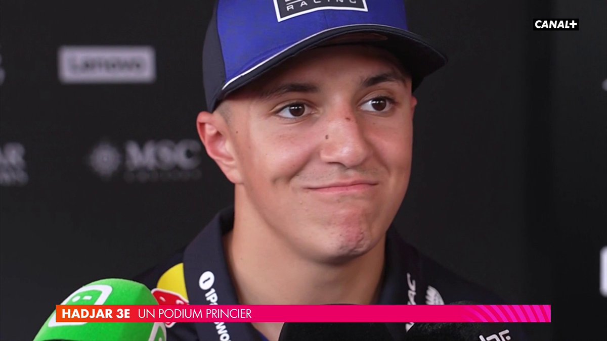 "C'est dur de s'imaginer un podium avec Lewis" 🤩 Hadjar heureux d'avoir partagé un podium avec son idole de jeunesse 💫 #MonacoGP #F1