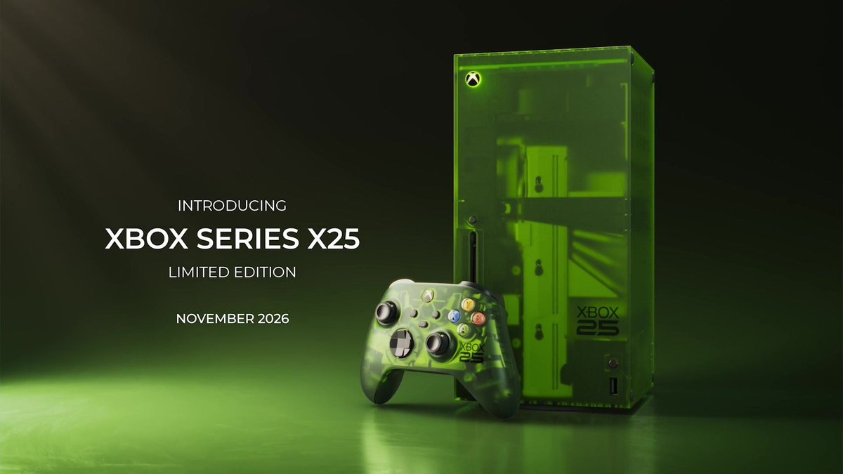 A limited edition 25th Anniversary Xbox Series X in translucent green is coming this November. #IGNLive #IGNSummerOfGaming