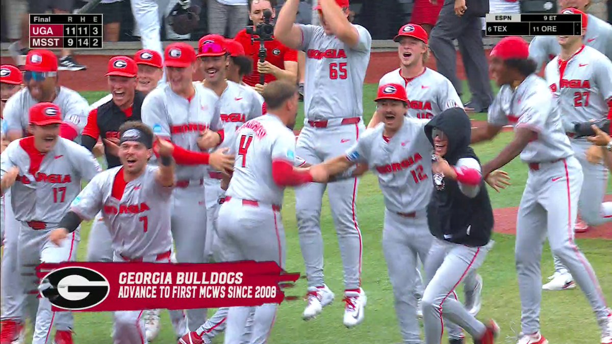 HOW BOUT DEM DAWGS ๐ค GEORGIA IS HEADED BACK TO OMAHA! Georgia Baseball