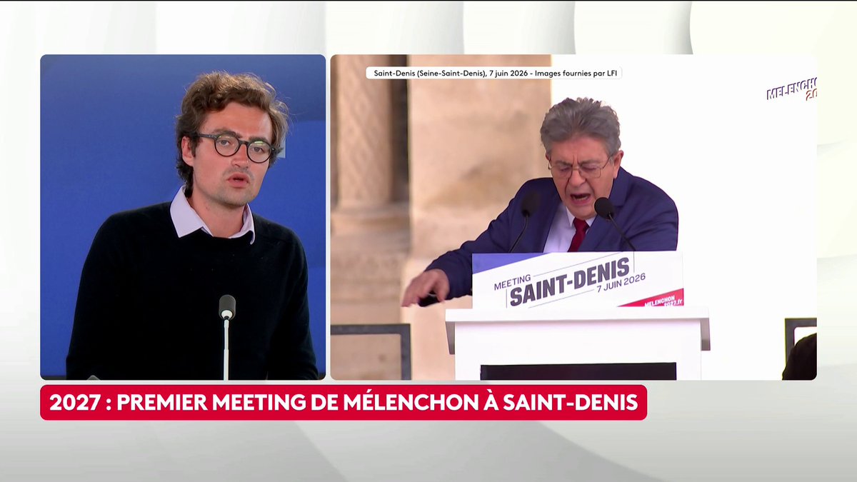 🔴 Lancement de campagne de Jean-Luc Mélenchon : "Ce meeting n’avait pas les allures d’un lancement de campagne, mais déjà celles d’un second tour. Tout était construit autour d’un duel avec le Rassemblement national", analyse Nathan Devers. #LePourEtLeContre #canal16