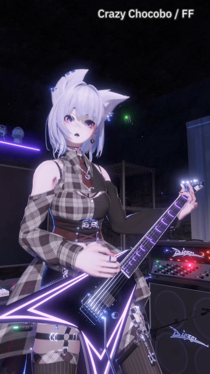 3D Guitar Mocap🎸 Crazy Chocobo "How fast can your chocobo run?" "210 bpm" 🐦💨 #FinalFantasy #GuitarMocap #VTuber