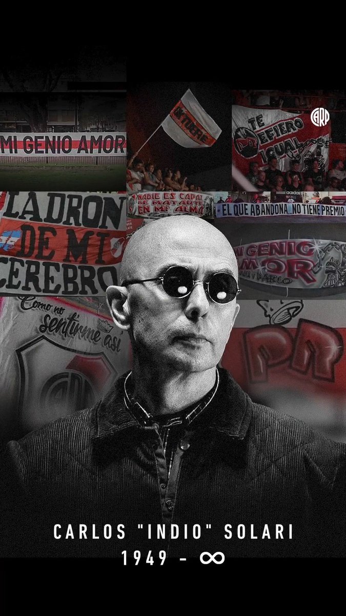 La banda de mi calle 🤍❤️🤍 La familia riverplatense, presente con los colores más lindos en la despedida del Indio Solari, una leyenda de nuestra música y nuestra cultura ♾️