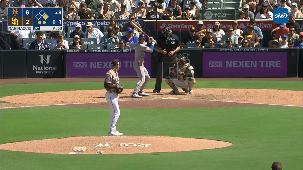 CARSON BENGE TRIPLES AS HE GOES 5-5 AT THE PLATE! Brett Baty scores to put the Mets up 7-2!