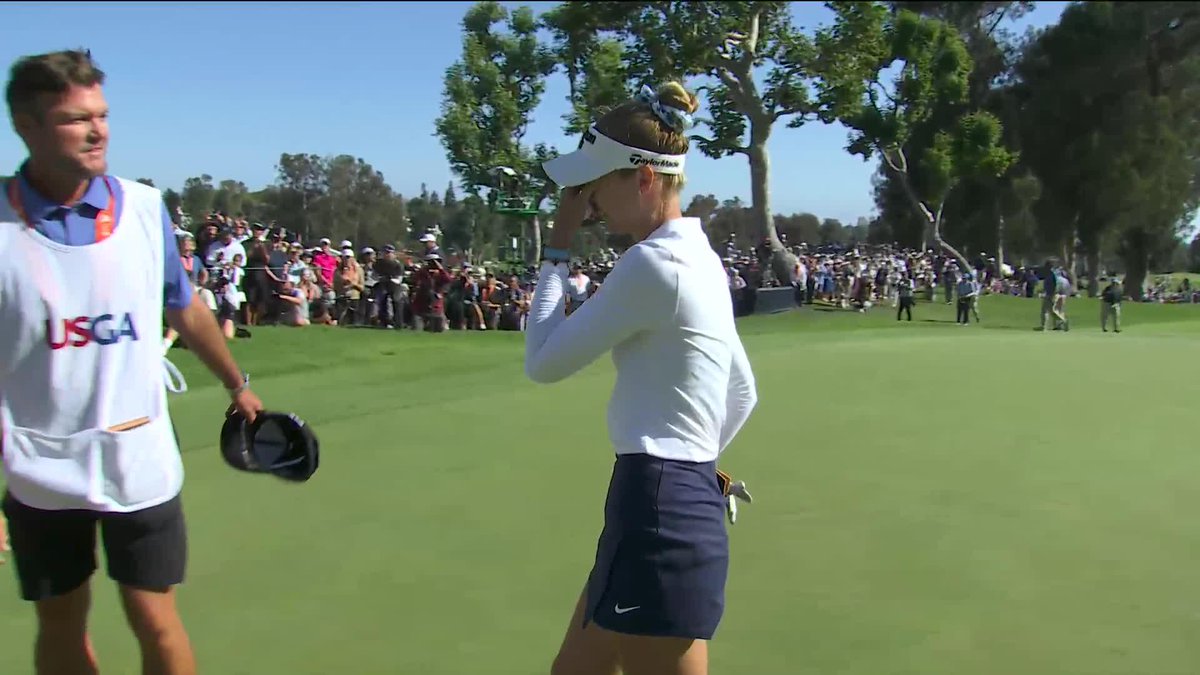 Absolute scenes on the 18th green. Ally