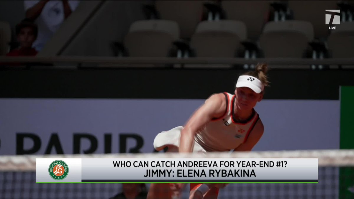 Mirra Andreeva sits atop the WTA live race after her Roland Garros win! 🏃‍♀️ Who will take year-end No. 1? 🤨
