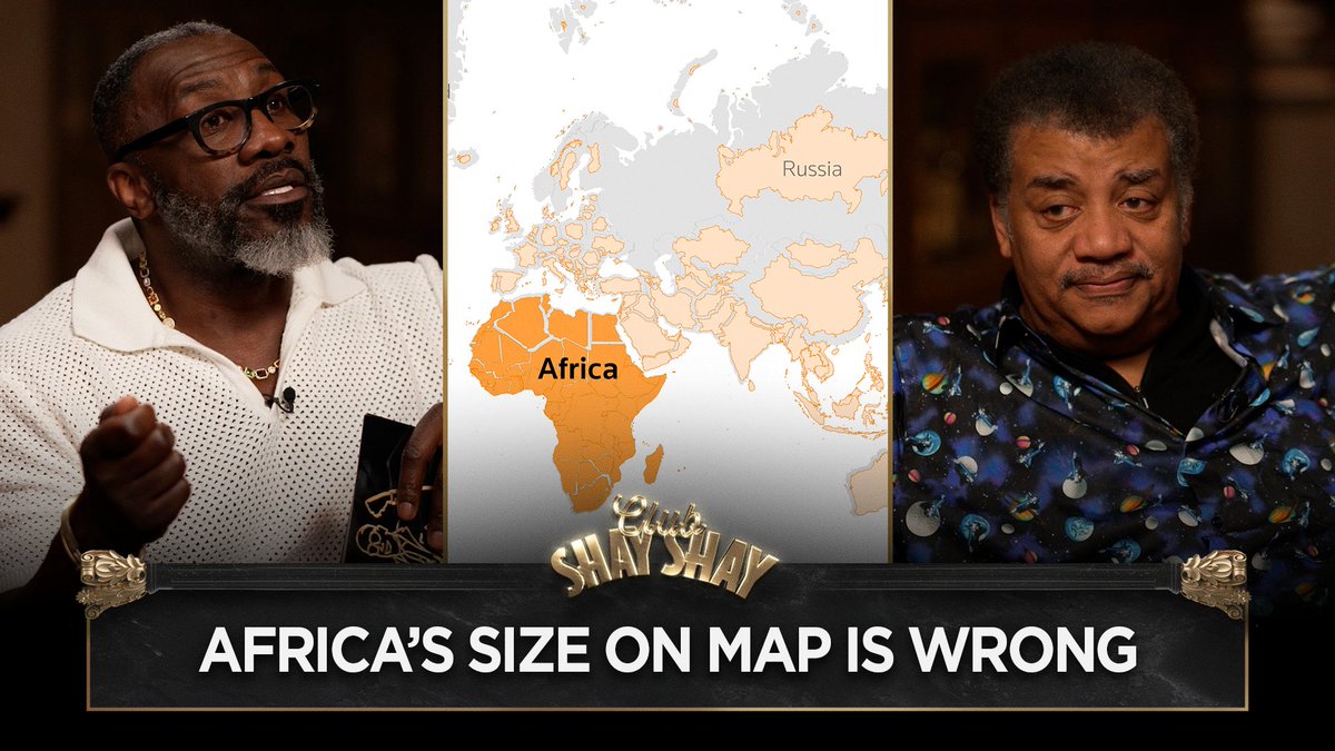Neil deGrasse Tyson Blasts Maps For Making Africa Look Small "You can fit 5 United States into Africa. ... Don't get me started." - Neil deGrasse Tyson