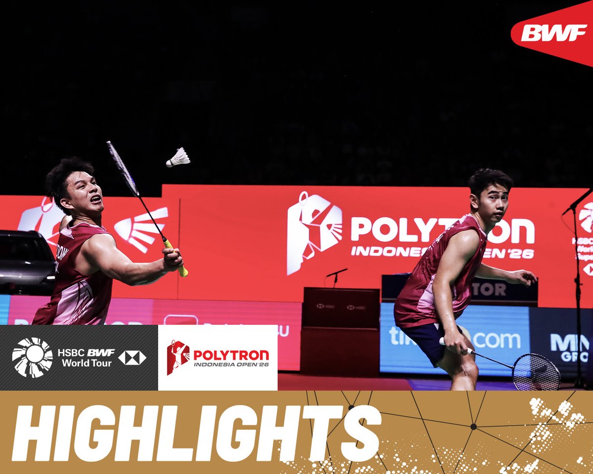 Goh/Izzuddin 🇲🇾 put home favourites Indra/Joaquin 🇮🇩 to the test. #BWFWorldTour #IndonesiaOpen2026