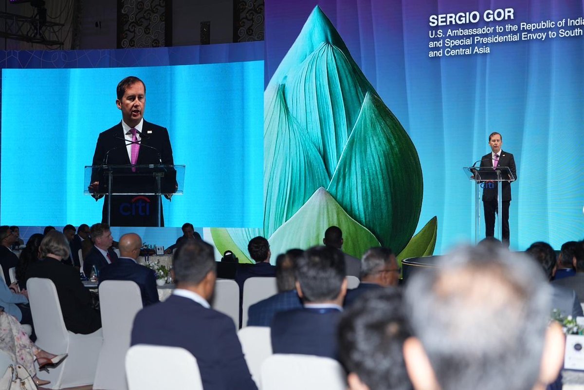 "The U.S.-India economic partnership is strong and growing, a point I made at the Citi India Conference... Across key dimensions, from defense and energy, to technology and innovation, our strategic collaboration is ushering in bilateral prosperity!" - Ambassador Gor