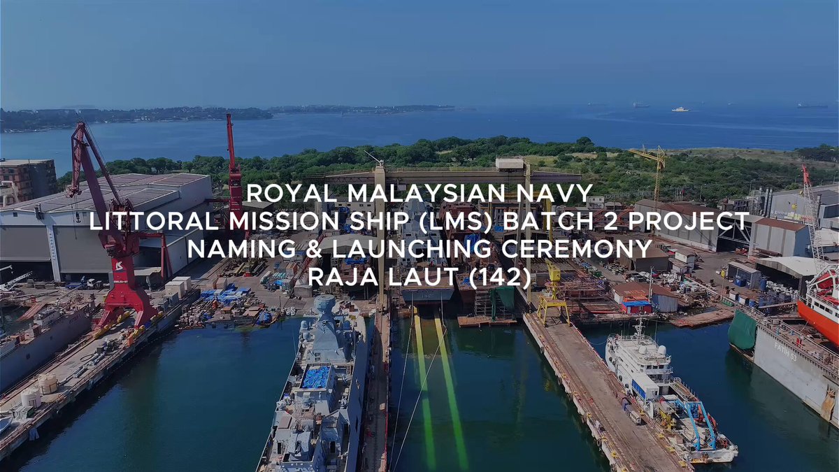 Malezya Kraliyet Donanması için inşa ettiğimiz projenin ikinci gemisi RAJA LAUT (142)’u İstanbul’da düzenlenen törenle denize indirdik! 🌊🇲🇾⚓🇹🇷 --- We have launched RAJA LAUT (142), the second vessel of the project we are building for the Royal Malaysian Navy, with a ceremony held in Istanbul! 🌊🇲🇾⚓🇹🇷 SSB MINDEF Malaysia Royal Malaysian Navy