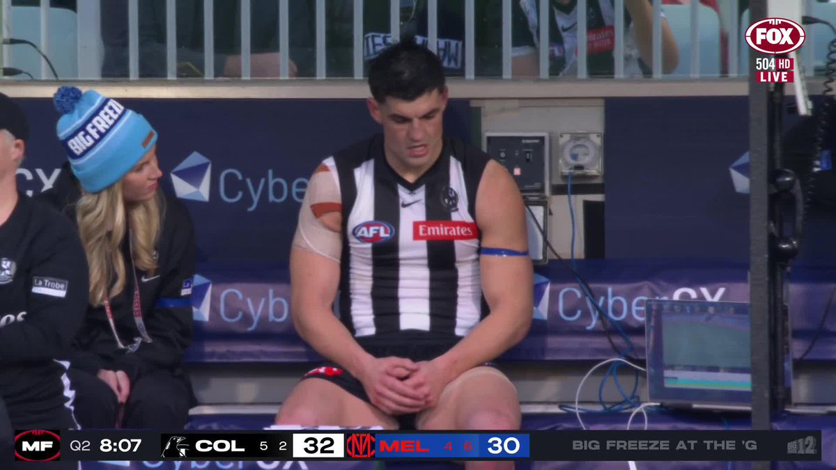 Brayden Maynard (shoulder) has been ruled out of the remainder of the King's Birthday clash, after these two shoulder injuries 😔 📺 Watch #AFLPiesDees on Ch.504 or stream on Kayo: ✍️ BLOG 🔢 MATCH CENTRE
