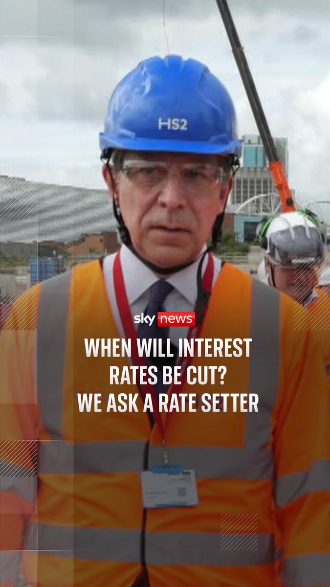 When will interest rates be cut? Ed Conway asks a rate setter. Watch the full interview with Alan Taylor, who gets to vote on interest rates as a member of the Bank of England's Monetary Policy Committee, at the link in the comments ⬇️