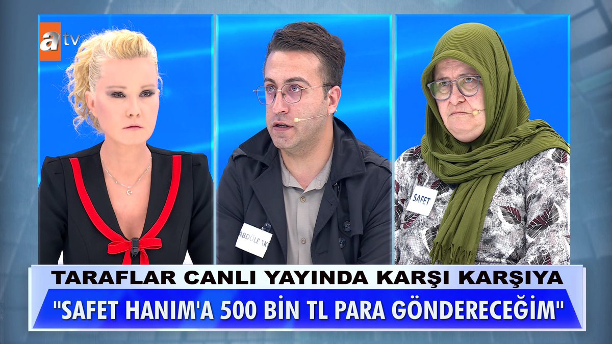 Taraflar canlı yayında karşı karşıya... ''Safet Hanım'a bugün 500 bin TL göndereceğim'' #MügeAnlıİleTatlıSert #MügeAnlı atv